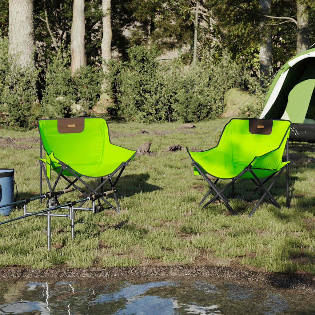vidaXL Campingstoelen 2x Groen - Inklapbaar - 35% Korting!