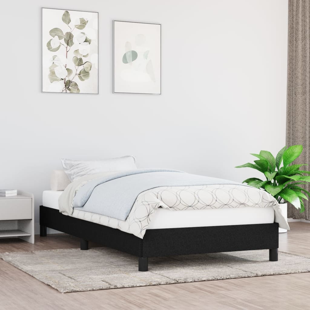 Bedframe 90x200 Zwart Stof - ZONDER Matras - 35% Korting!