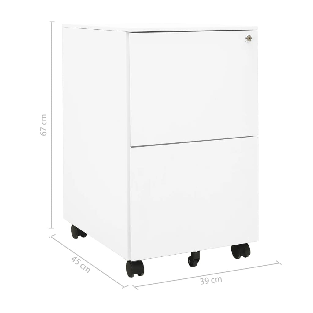 vidaXL Verrijdbaar Ladeblok Wit - 35% Korting!