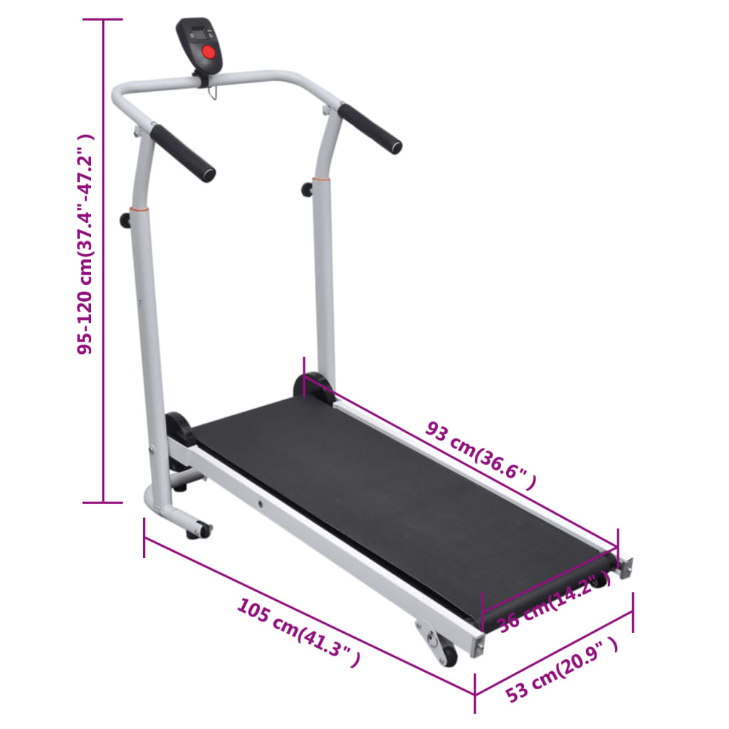 Mini Loopband Inklapbaar - 93x36 cm Zwart - 51% Korting!