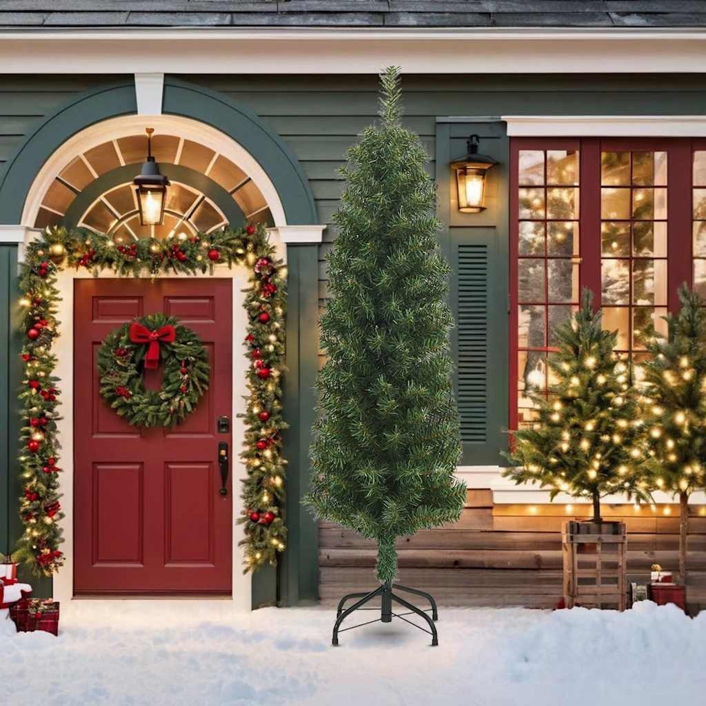 Kunstkerstboom Smal 210cm Groen - 35% Korting!