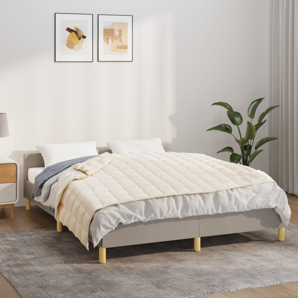 VidaXL Verzwaringsdeken 138x200 cm - 6kg Lichtcrème - 53% Korting!
