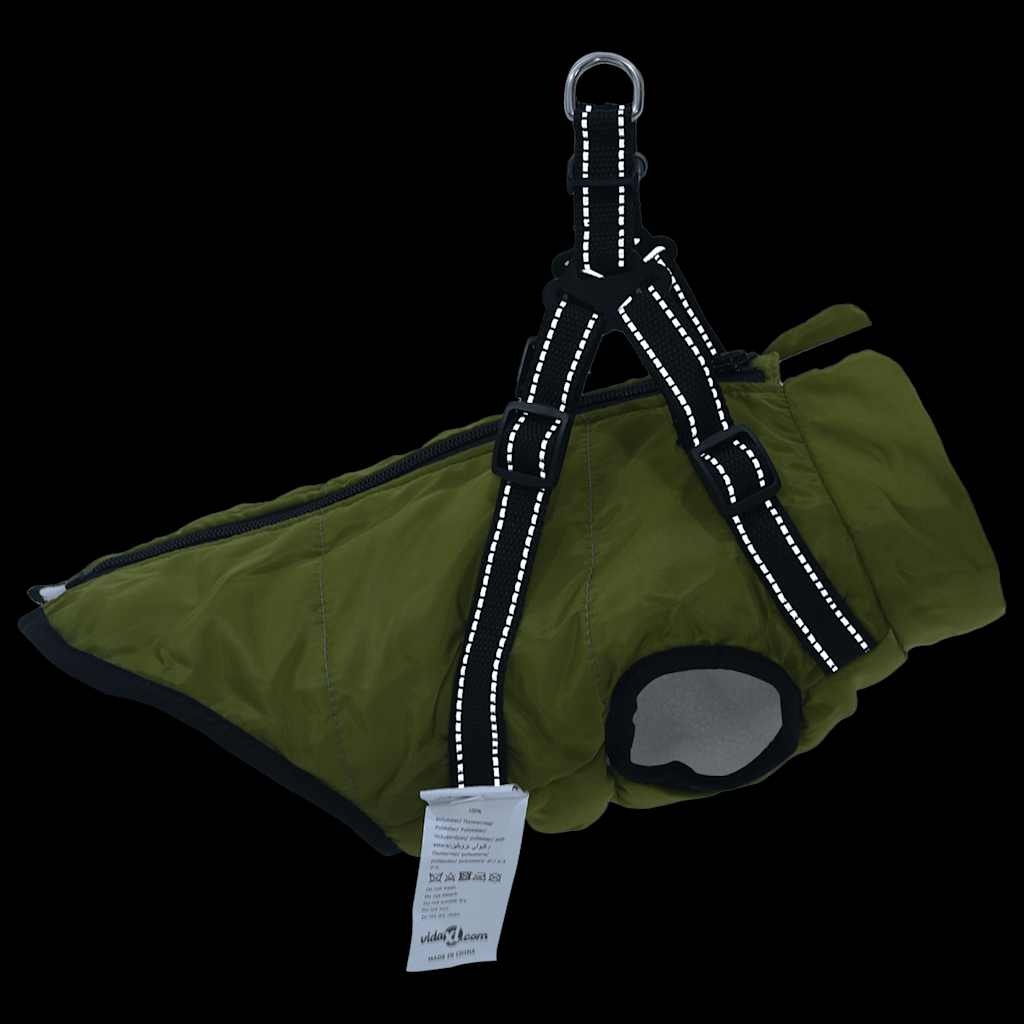 VidaXL Hondenjas met Harnas Legergroen L32 - 35% Korting!