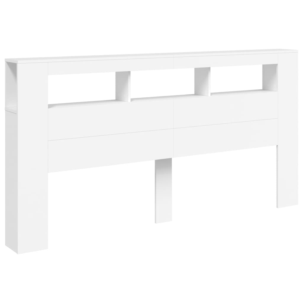 vidaXL LED Hoofdbord Wit 200cm - 35% Korting!