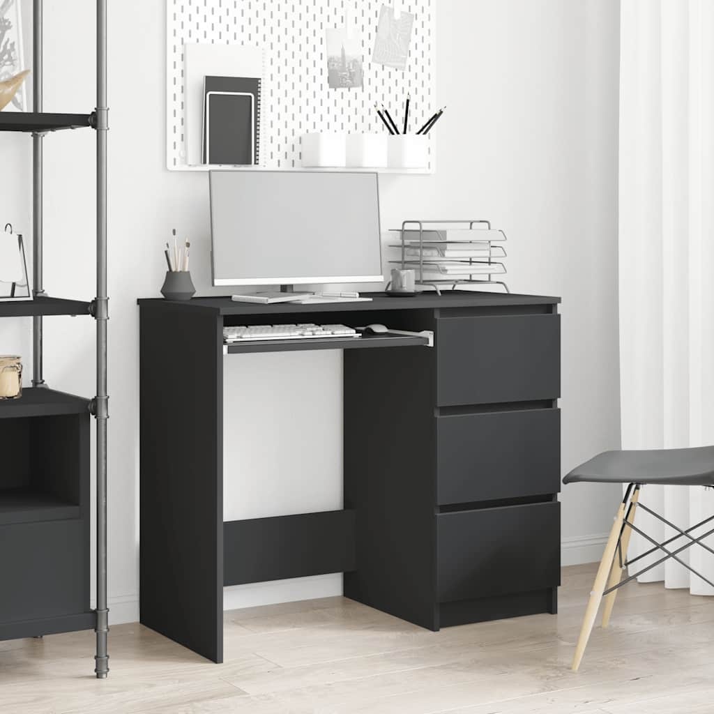 vidaXL Bureau Zwart 90cm - 35% Korting! Zo Goed Als Nieuw