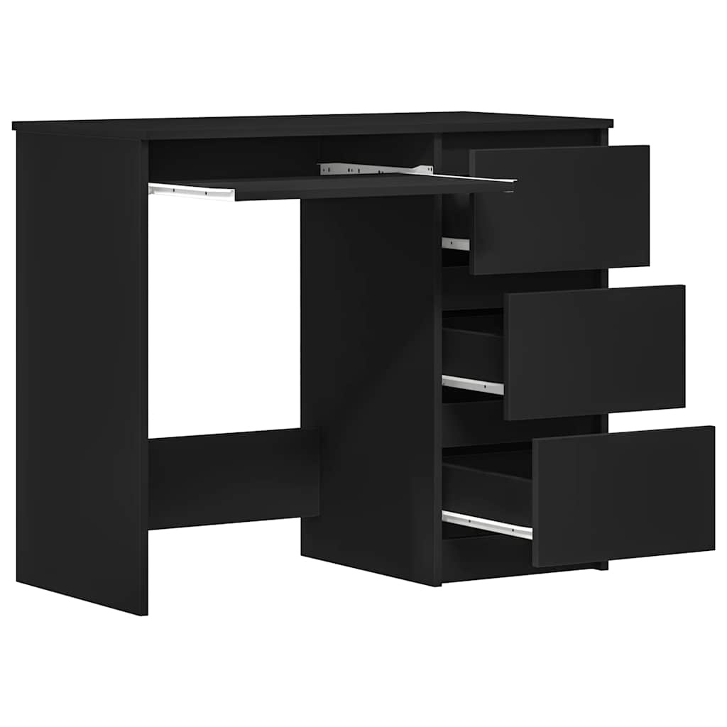 vidaXL Bureau Zwart 90cm - 35% Korting! Zo Goed Als Nieuw