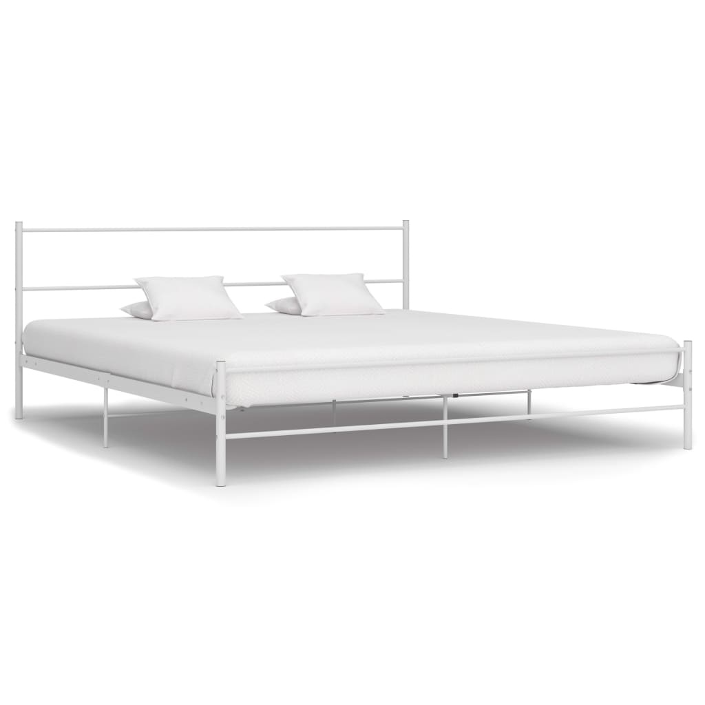 vidaXL Bedframe 200x200 Wit Metaal - 35% Korting!