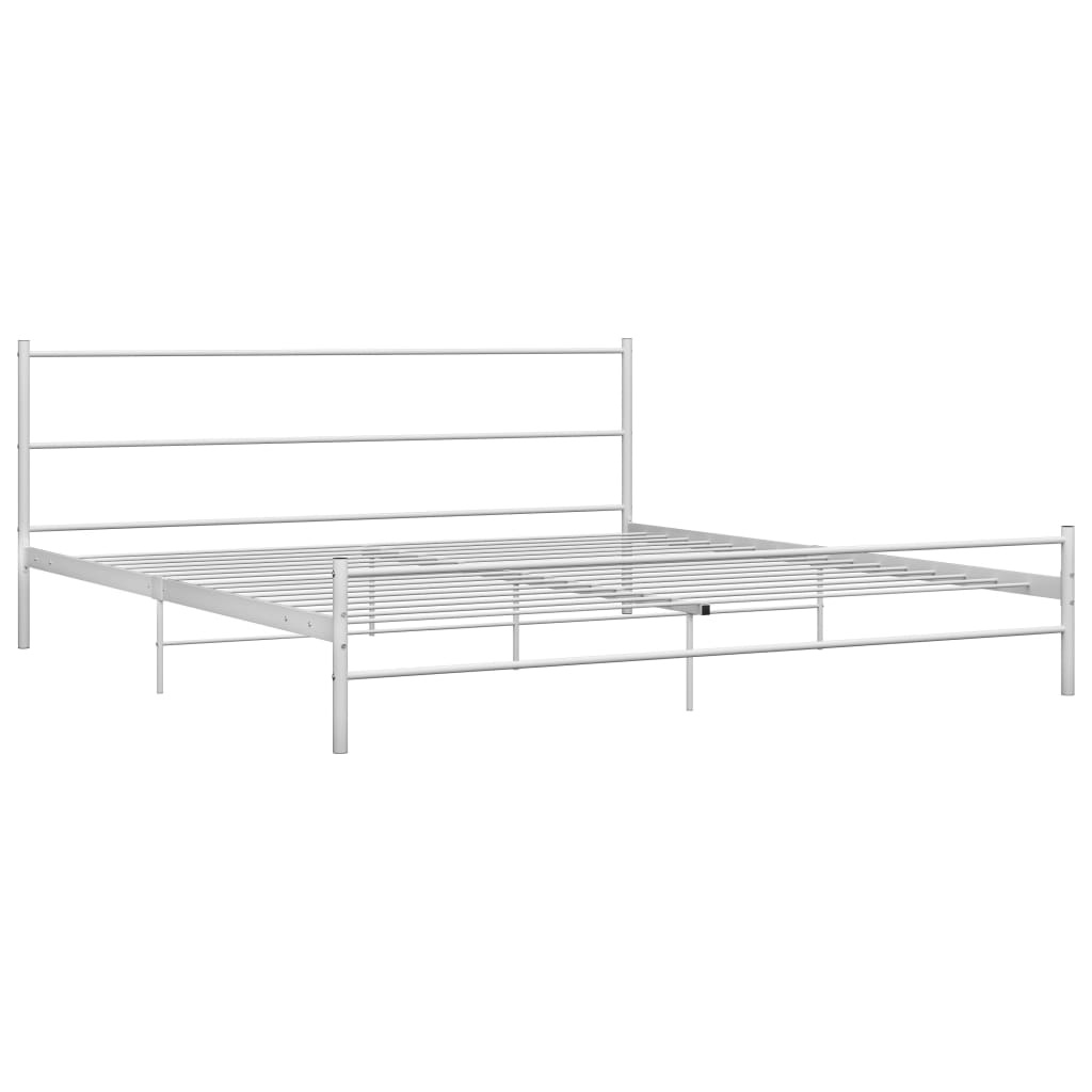 vidaXL Bedframe 200x200 Wit Metaal - 35% Korting!