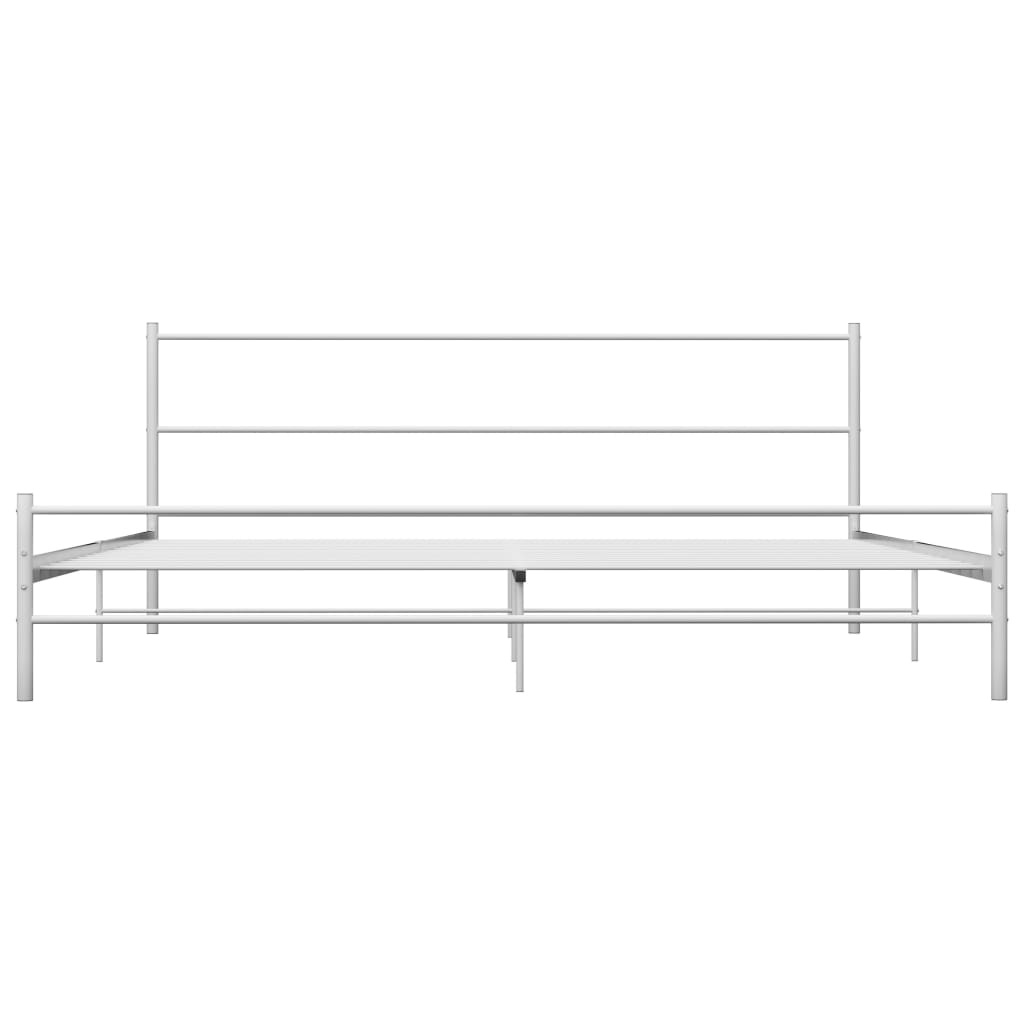vidaXL Bedframe 200x200 Wit Metaal - 35% Korting!
