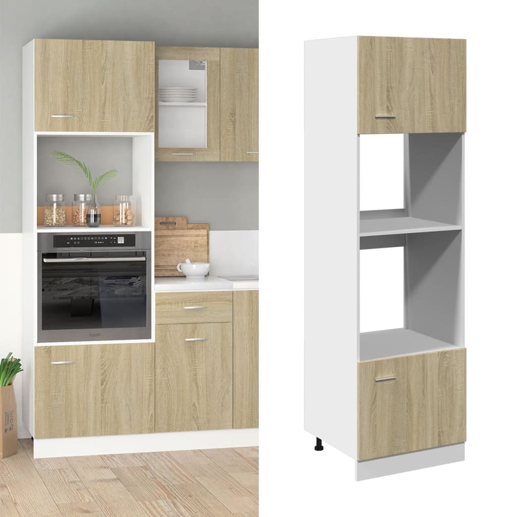 vidaXL Magnetronkast Sonoma Eiken 60x57x207cm - 35% Korting!