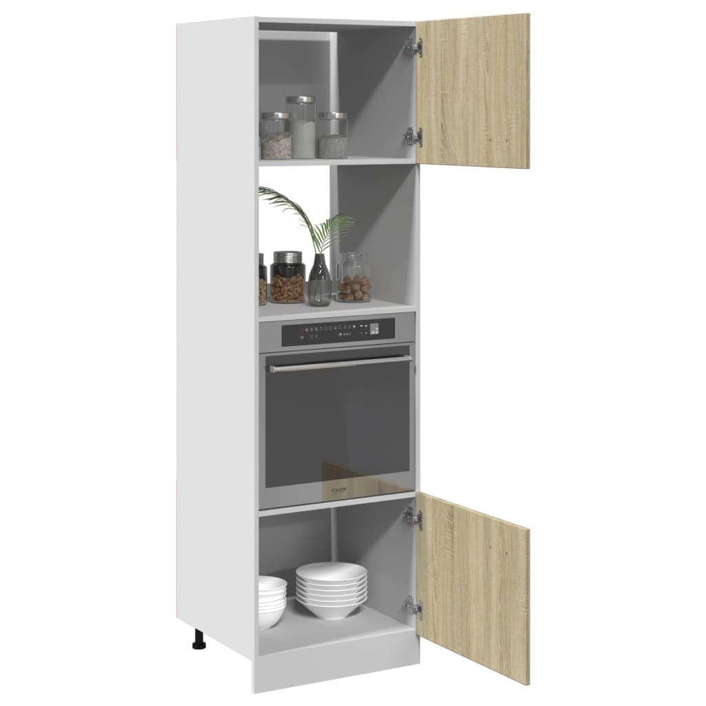 vidaXL Magnetronkast Sonoma Eiken 60x57x207cm - 35% Korting!