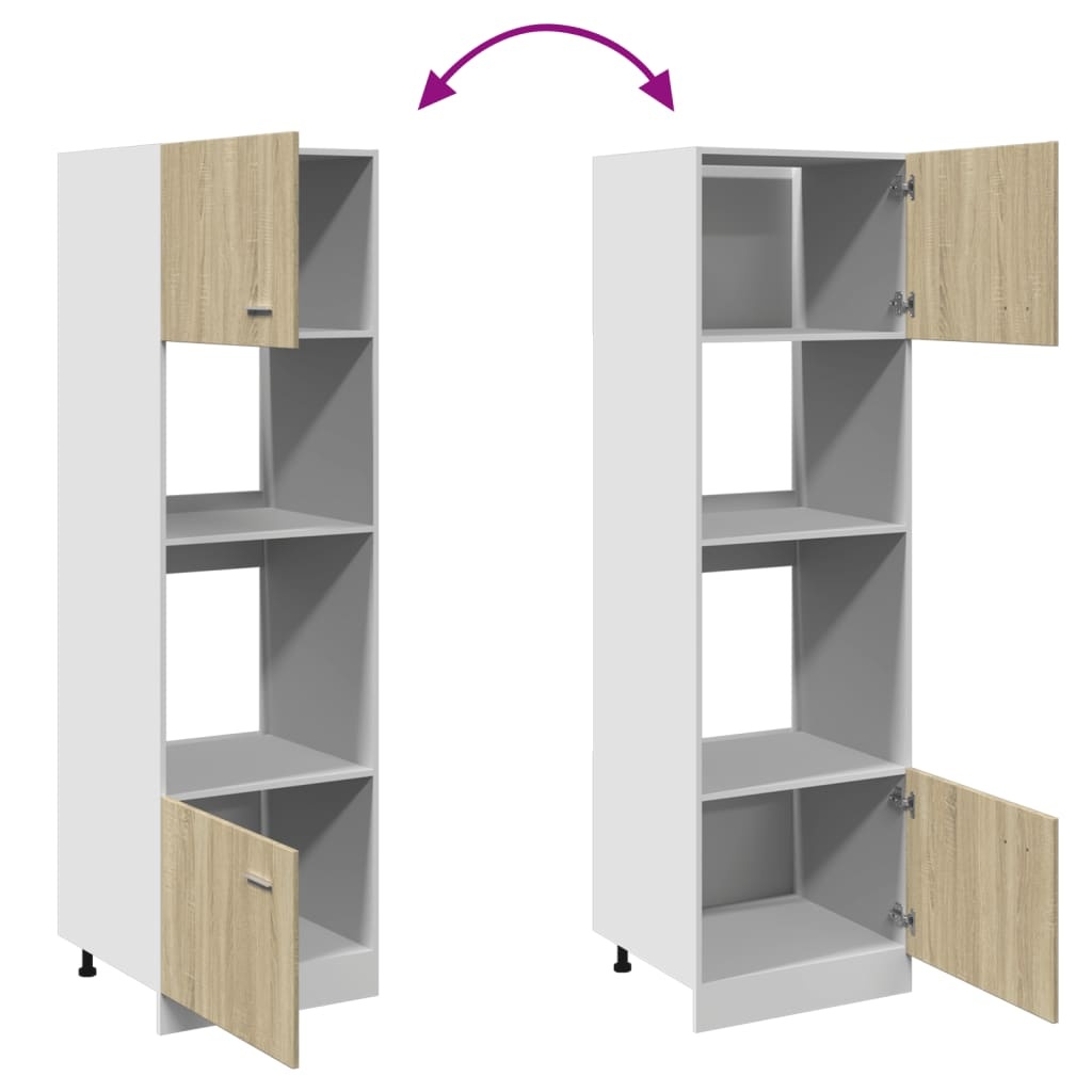 vidaXL Magnetronkast Sonoma Eiken 60x57x207cm - 35% Korting!
