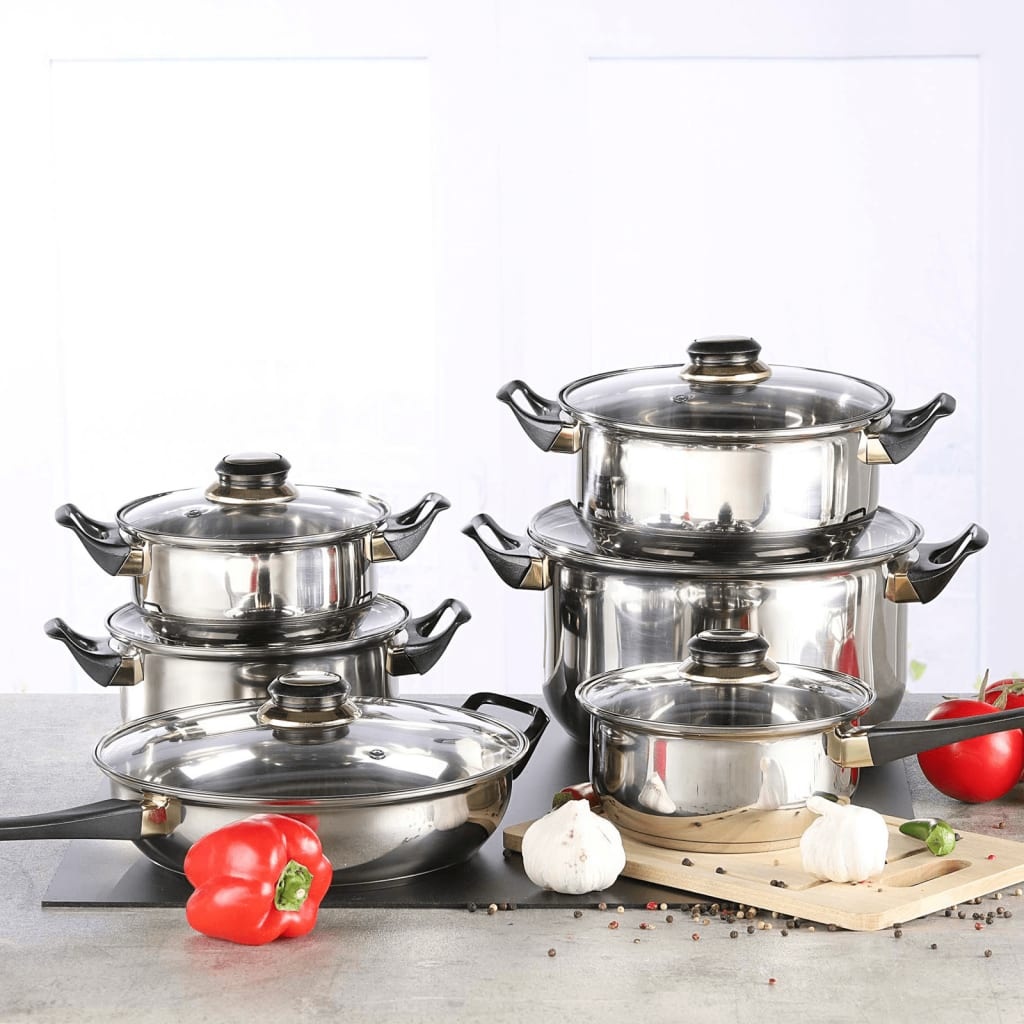HI 12-delige Kookset RVS - 35% Korting!