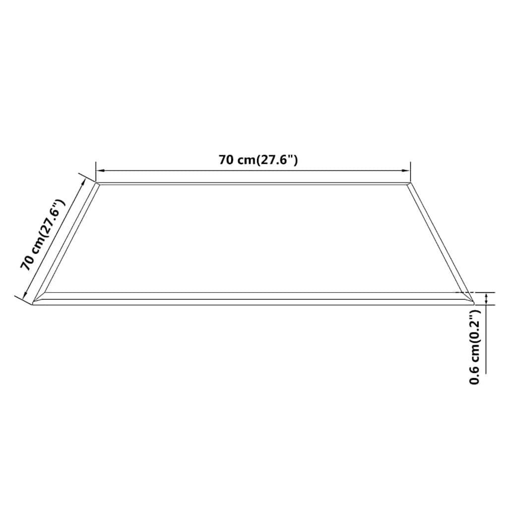 VidaXL Glazen Tafelblad 70x70cm - Krasje, 35% Korting!