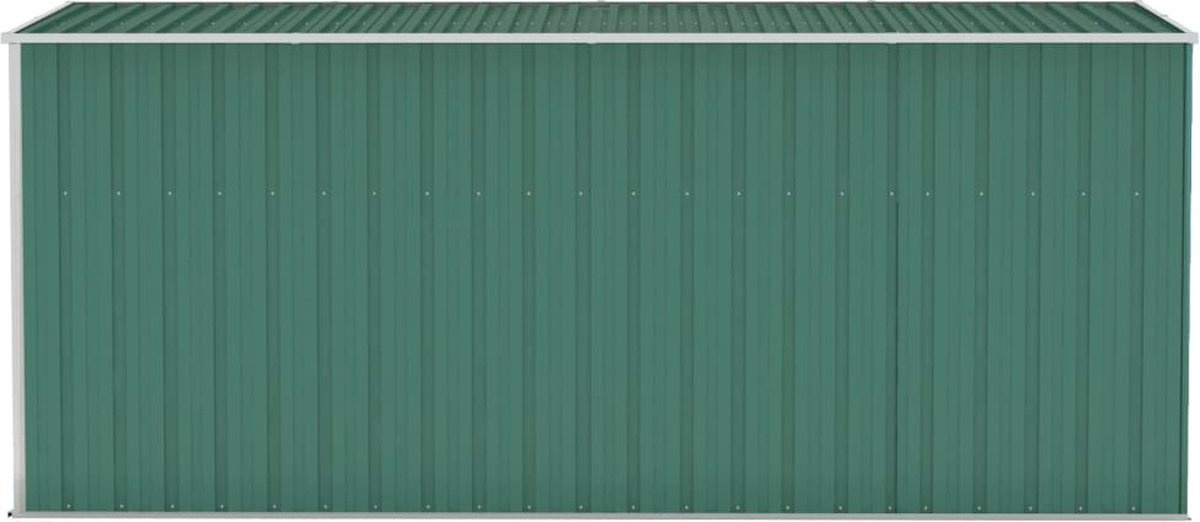 vidaXL Wand Tuinschuur Groen - 118x382x178cm - 35% Korting!