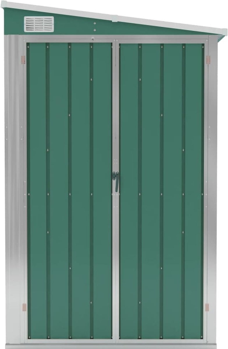 vidaXL Wand Tuinschuur Groen - 118x382x178cm - 35% Korting!