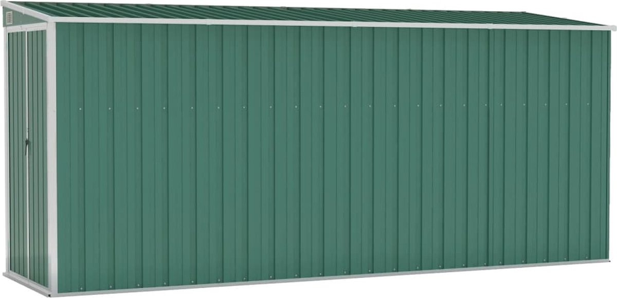 vidaXL Wand Tuinschuur Groen - 118x382x178cm - 35% Korting!