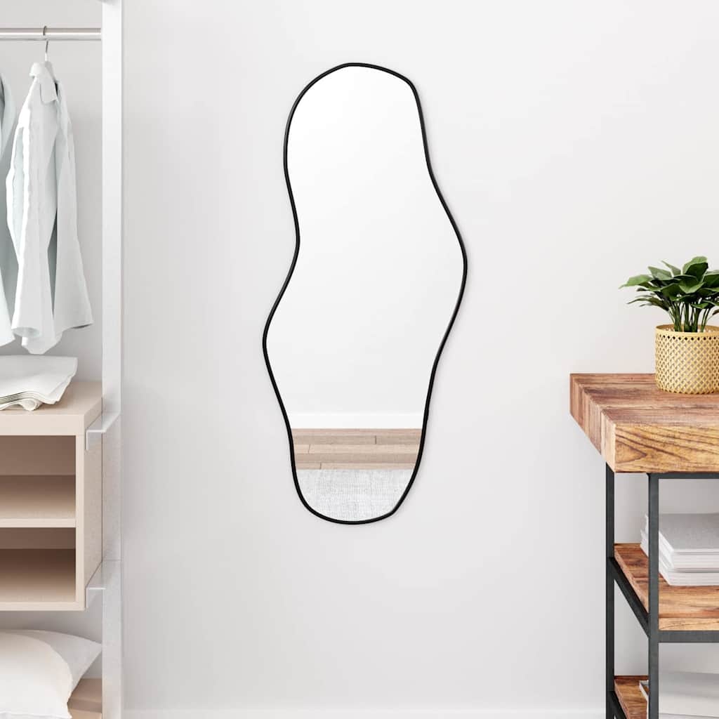 vidaXL Wandspiegel 90x40 cm Zwart - 35% Korting!