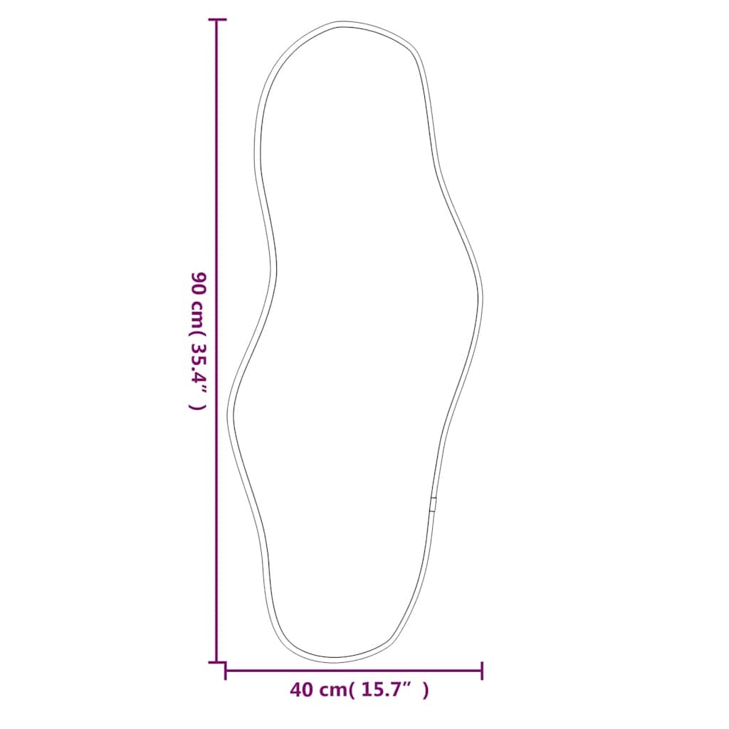 vidaXL Wandspiegel 90x40 cm Zwart - 35% Korting!