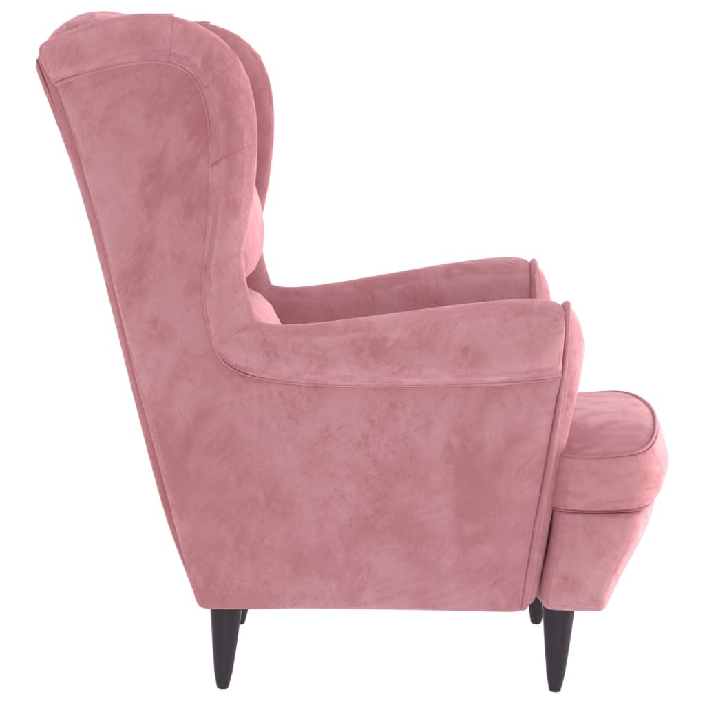 VidaXL Fauteuil Fluweel Roze - 35% Korting! Zo Goed Als Nieuw