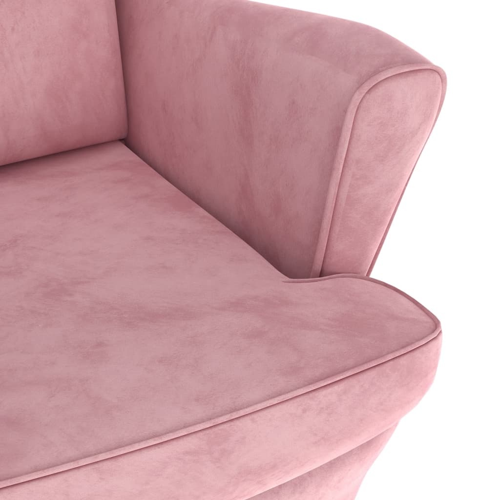VidaXL Fauteuil Fluweel Roze - 35% Korting! Zo Goed Als Nieuw