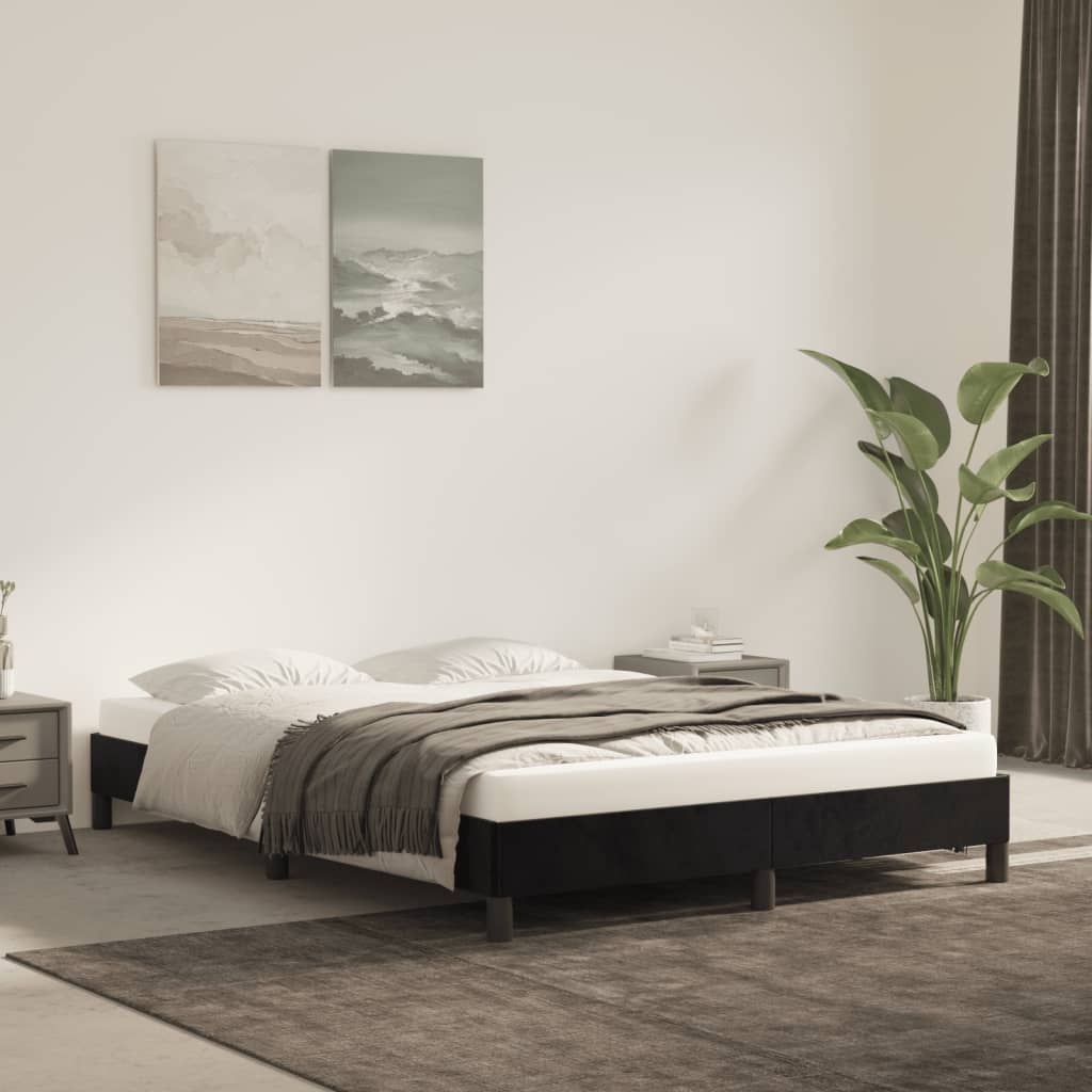 Zwart Fluwelen Bedframe 140x200 - 35% Korting! (Retour)