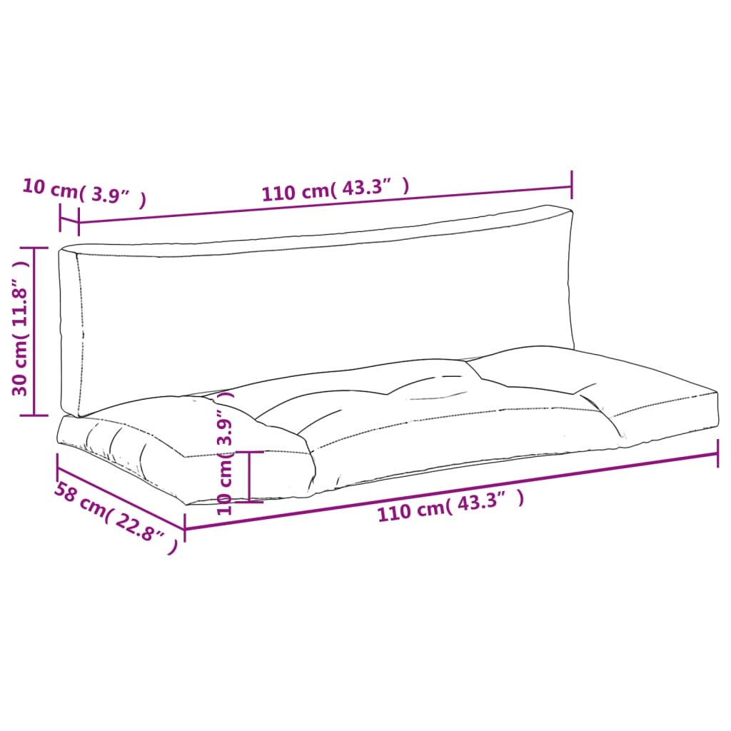 VidaXL Palletkussens Crème - Set van 2 - 35% Korting!