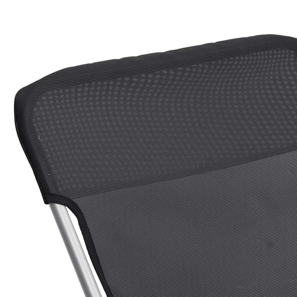 vidaXL Strandstoelen (2x) Zwart - 35% Korting! (Beschadigd)