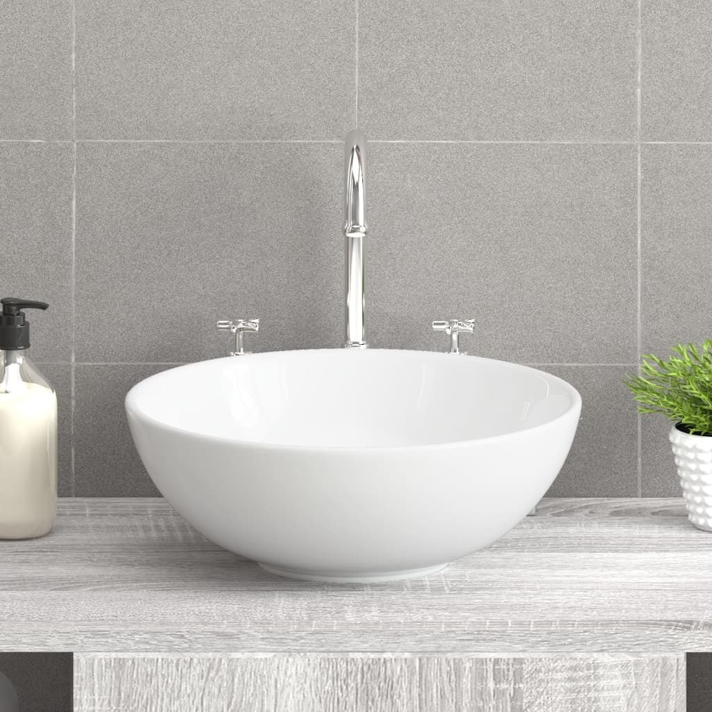 VidaXL Keramische Wasbak 28x28x10 cm Wit - 35% Korting!