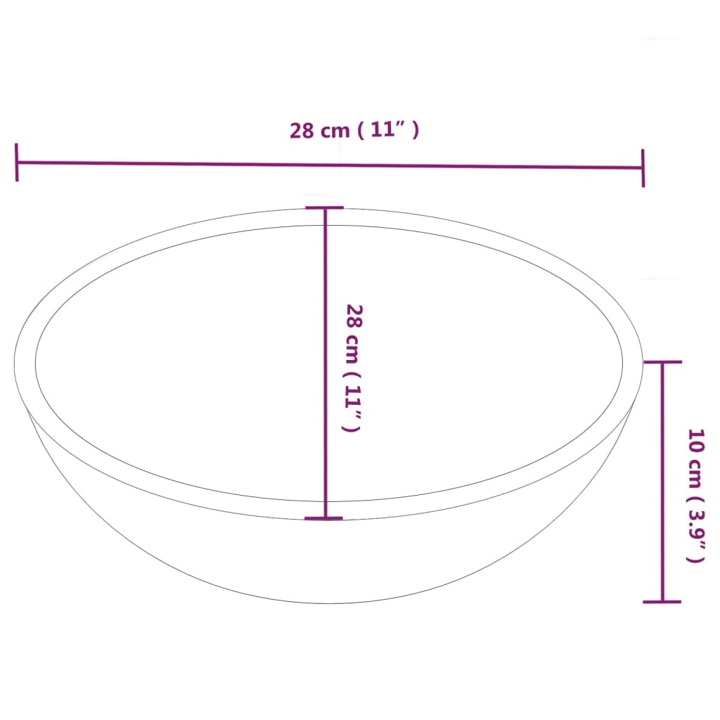VidaXL Keramische Wasbak 28x28x10 cm Wit - 35% Korting!