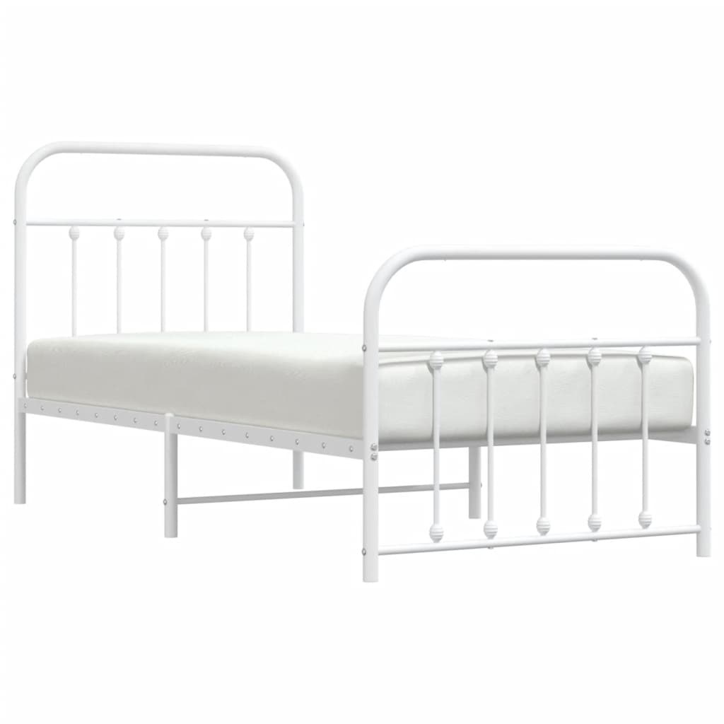 vidaXL Bedframe 90x190 cm Wit Metaal -35%
