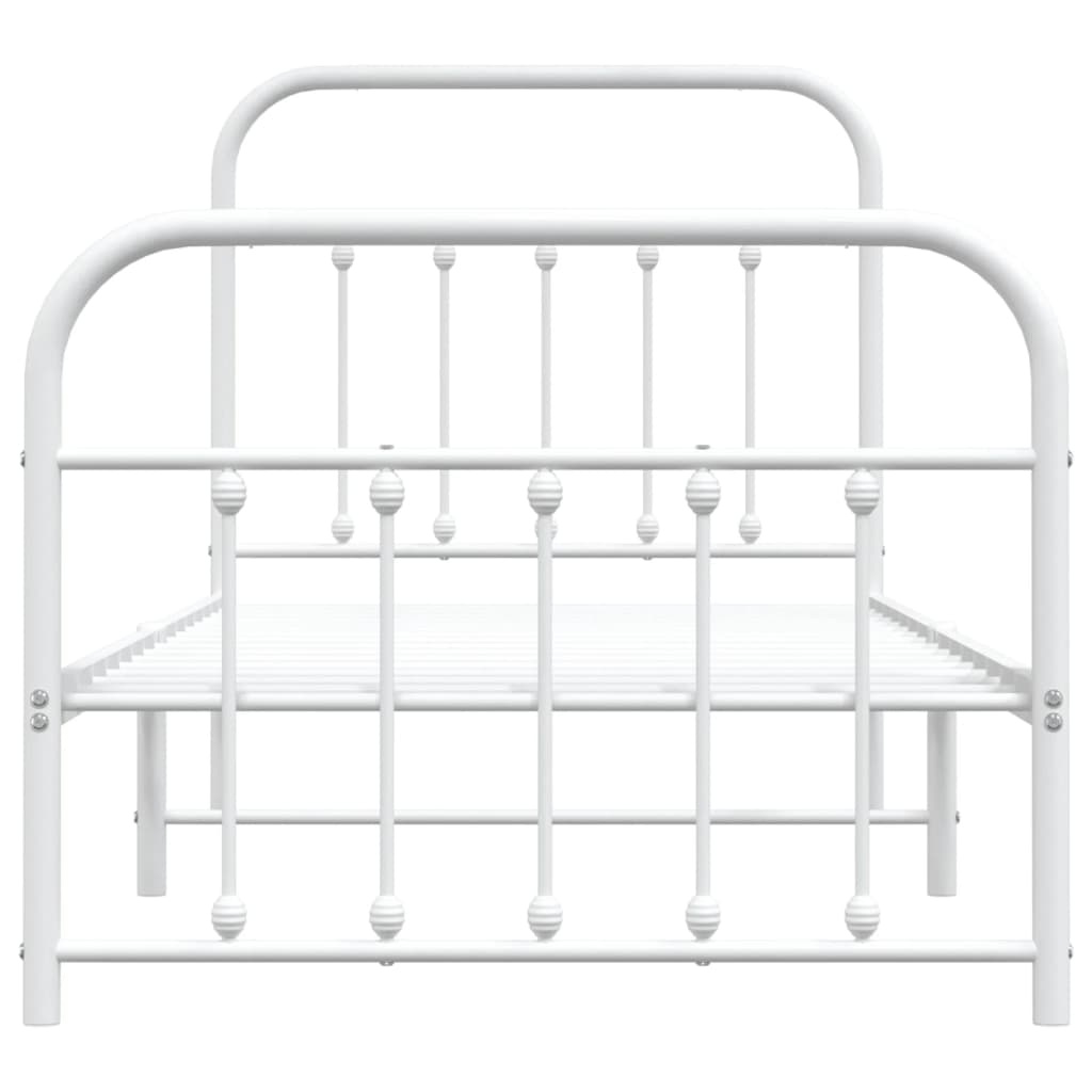 vidaXL Bedframe 90x190 cm Wit Metaal -35%