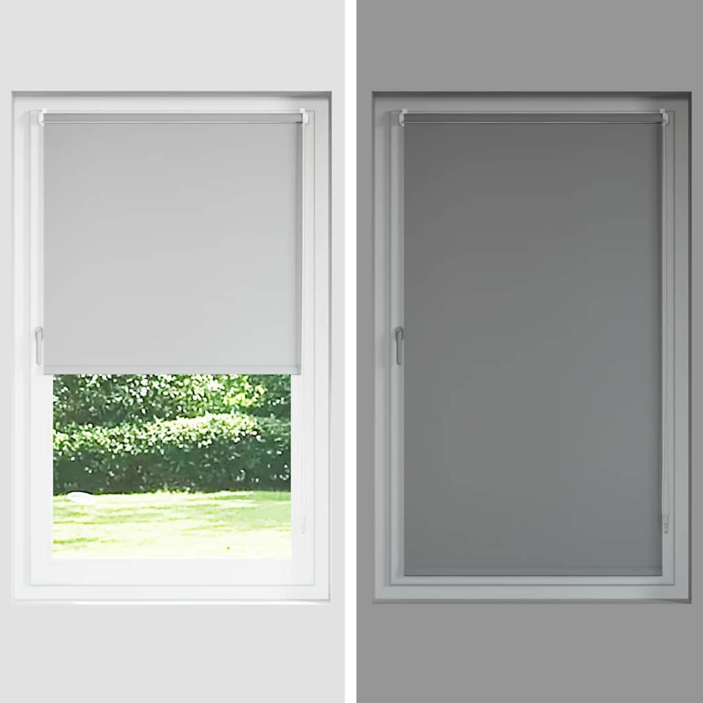 vidaXL Verduisterend Rolgordijn 65x230cm Gebroken Wit - 35% Korting!