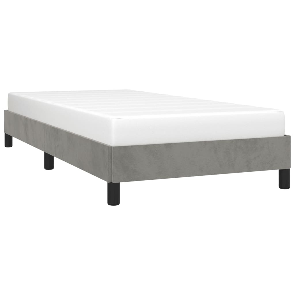 vidaXL Bedframe 90x190 Lichtgrijs Fluwelen -35%! Retourdeal