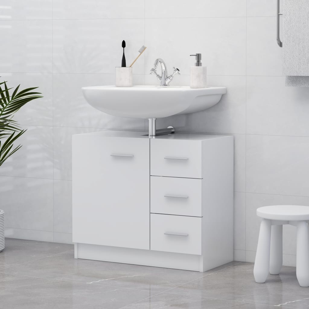 vidaXL Wastafelkast Wit 63cm - 35% Korting!