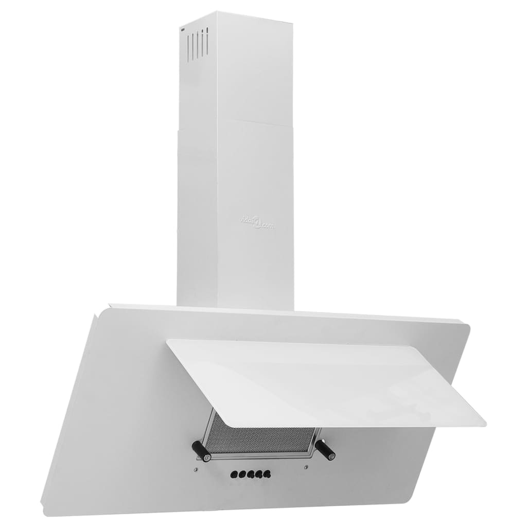 vidaXL Afzuigkap 90cm RVS/Glas Wit -35%! Topdeal!