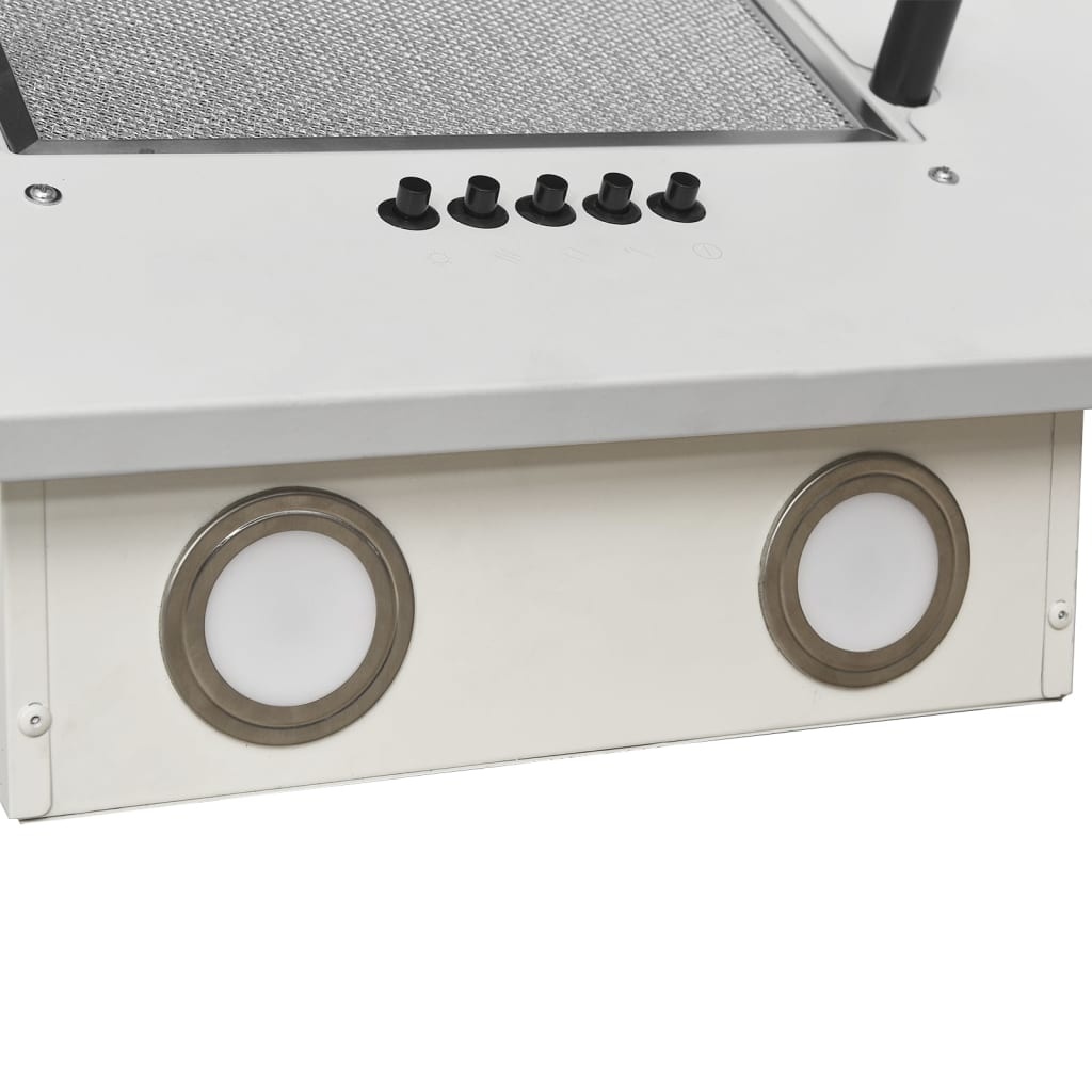 vidaXL Afzuigkap 90cm RVS/Glas Wit -35%! Topdeal!