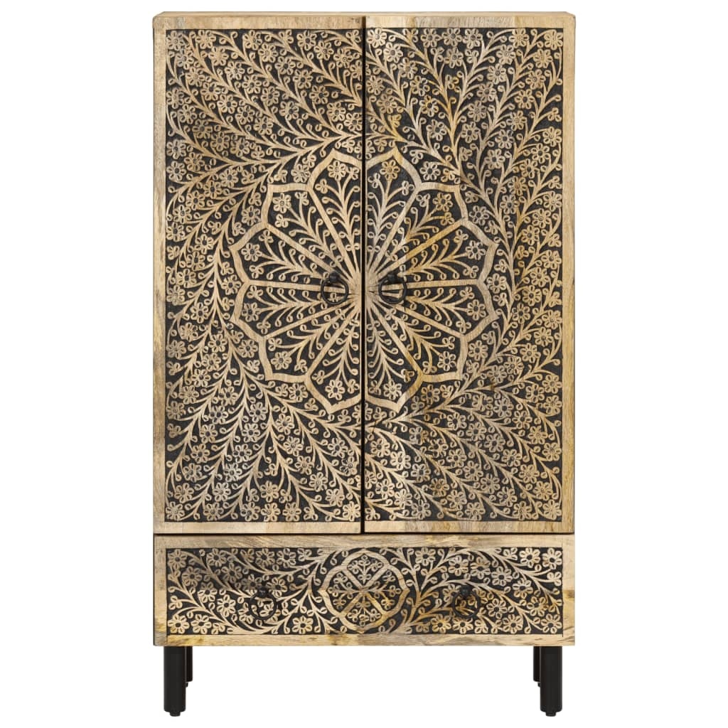 vidaXL Hoge Kast Mangohout 60x33x100cm - 35% Korting!