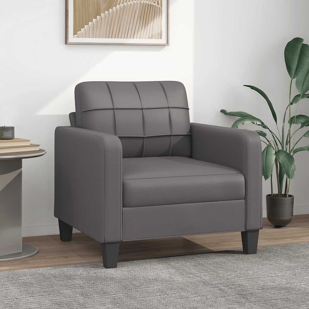 VidaXL Fauteuil Grijs Kunstleer - 47% Korting! (Beschadigde Verpakking)