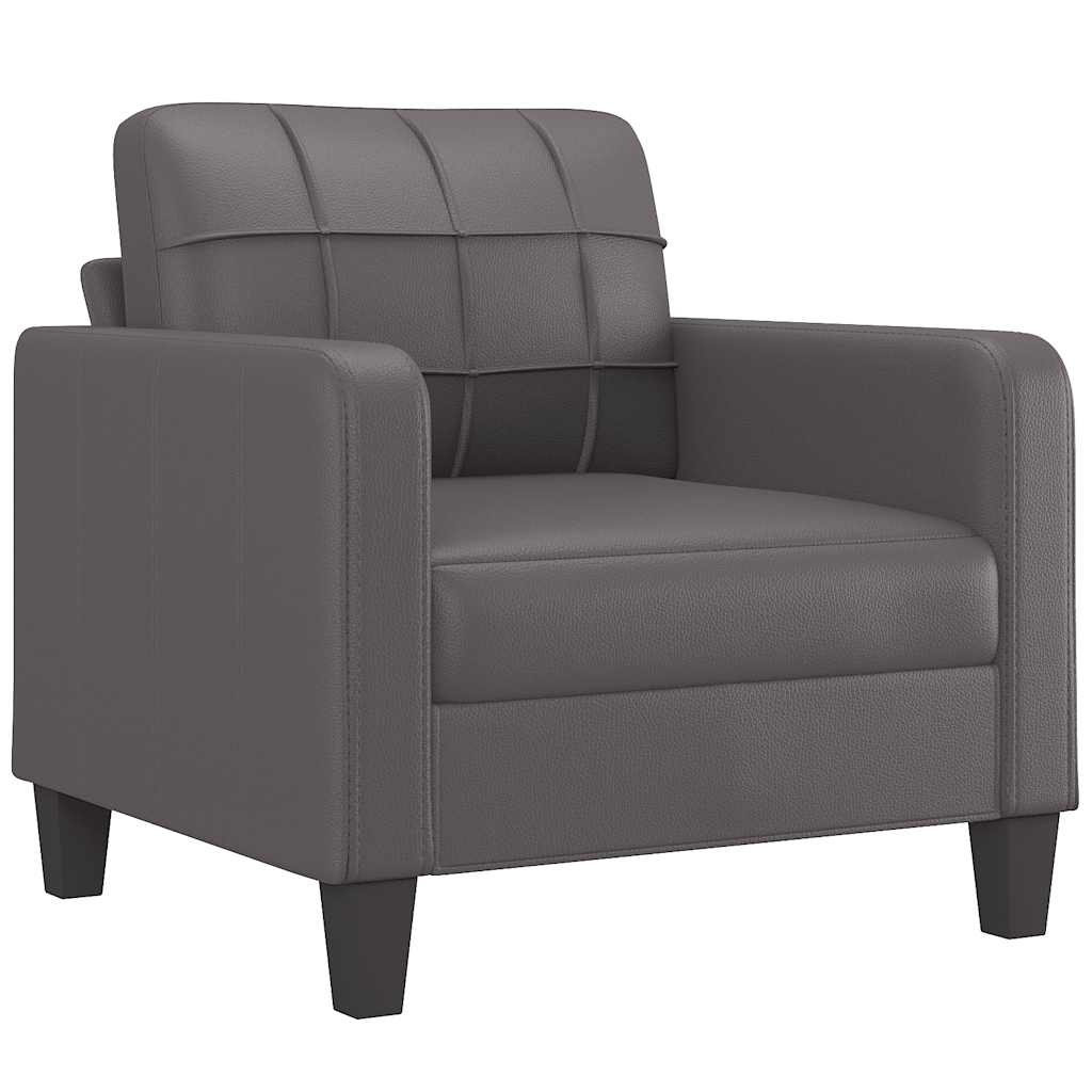 VidaXL Fauteuil Grijs Kunstleer - 47% Korting! (Beschadigde Verpakking)