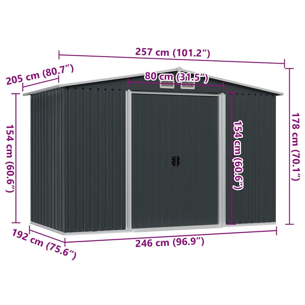 VidaXL Tuinberging Antraciet 257x205x178cm - 35% Korting!