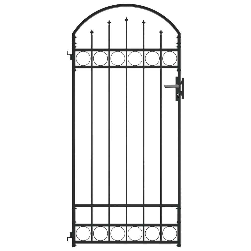 Stalen Tuinpoort Zwart 89x200cm - 45% Korting!