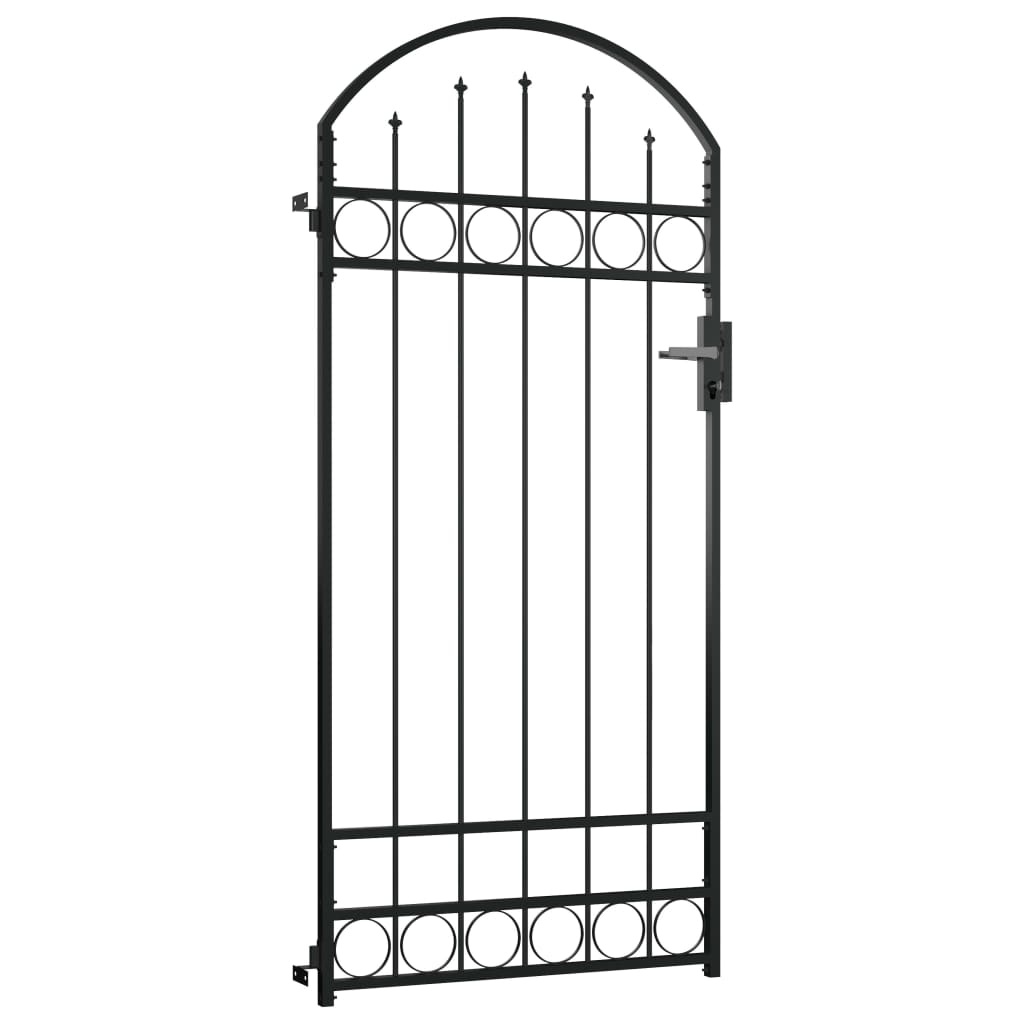 Stalen Tuinpoort Zwart 89x200cm - 45% Korting!