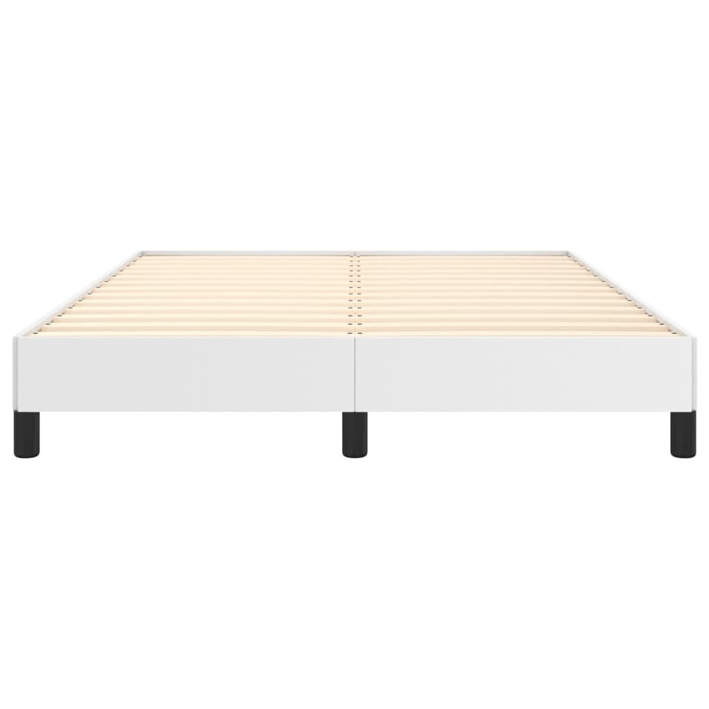 vidaXL Bedframe Wit 140x190cm - Kunstleer - 35% Korting!