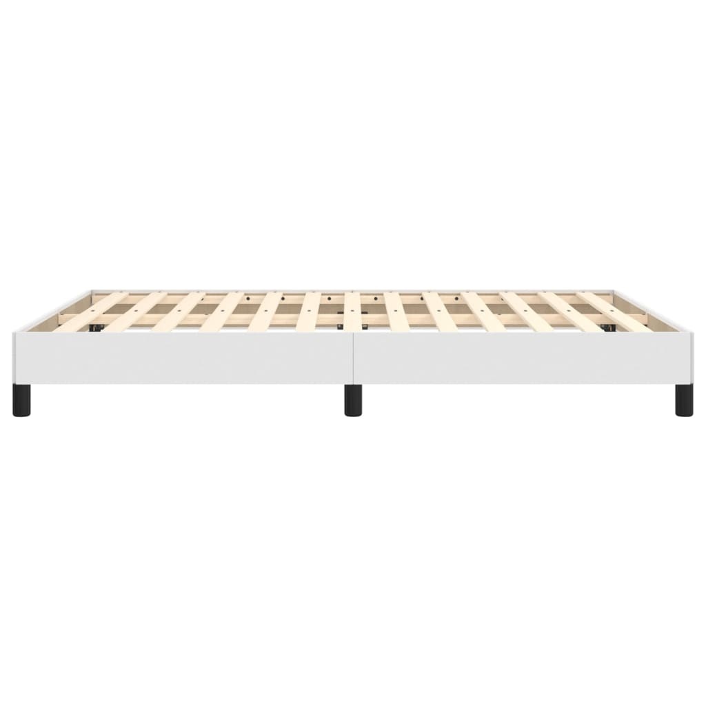 vidaXL Bedframe Wit 140x190cm - Kunstleer - 35% Korting!