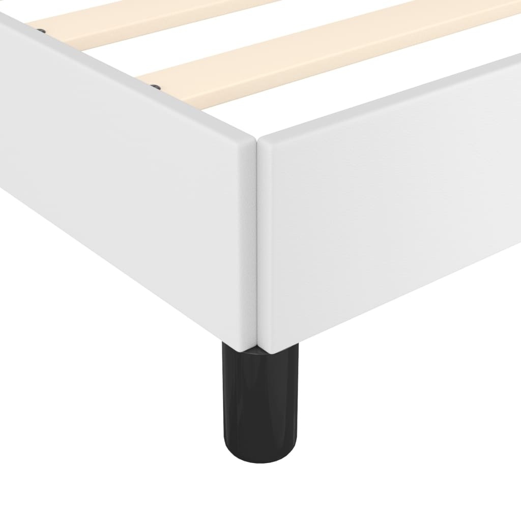 vidaXL Bedframe Wit 140x190cm - Kunstleer - 35% Korting!