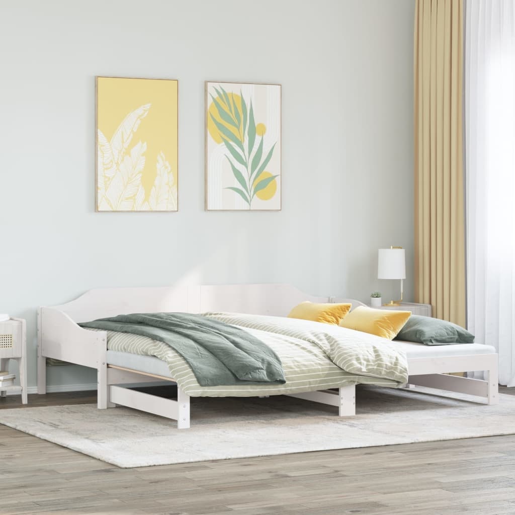 vidaXL Slaapbank Grenen Wit 80x200 - 35% Korting!