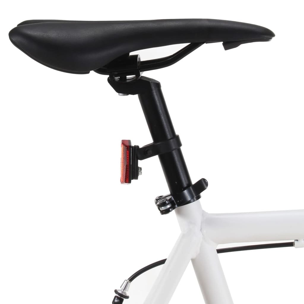 Fiets met Vaste Versnelling 700c - Wit/Groen - 35% Korting!