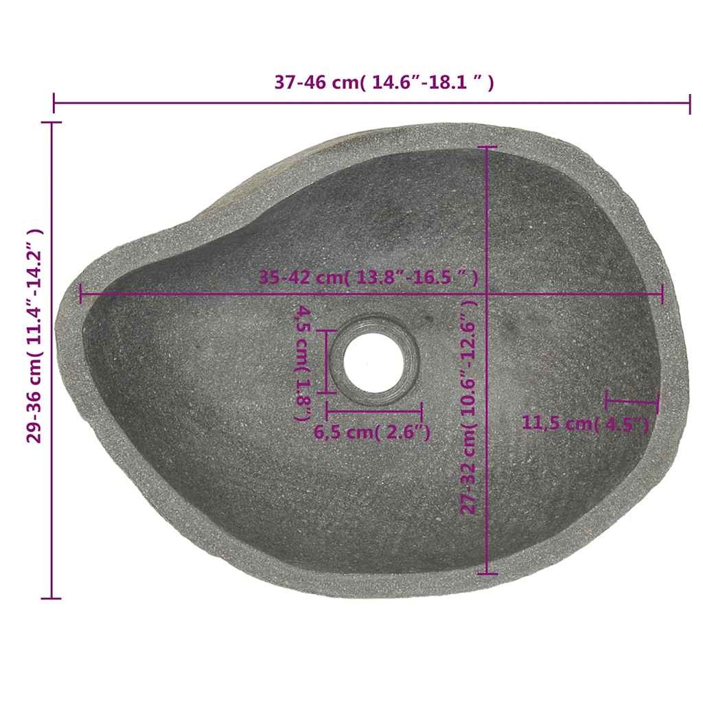 vidaXL Riviersteen Wastafel Ovaal - 35% Korting!