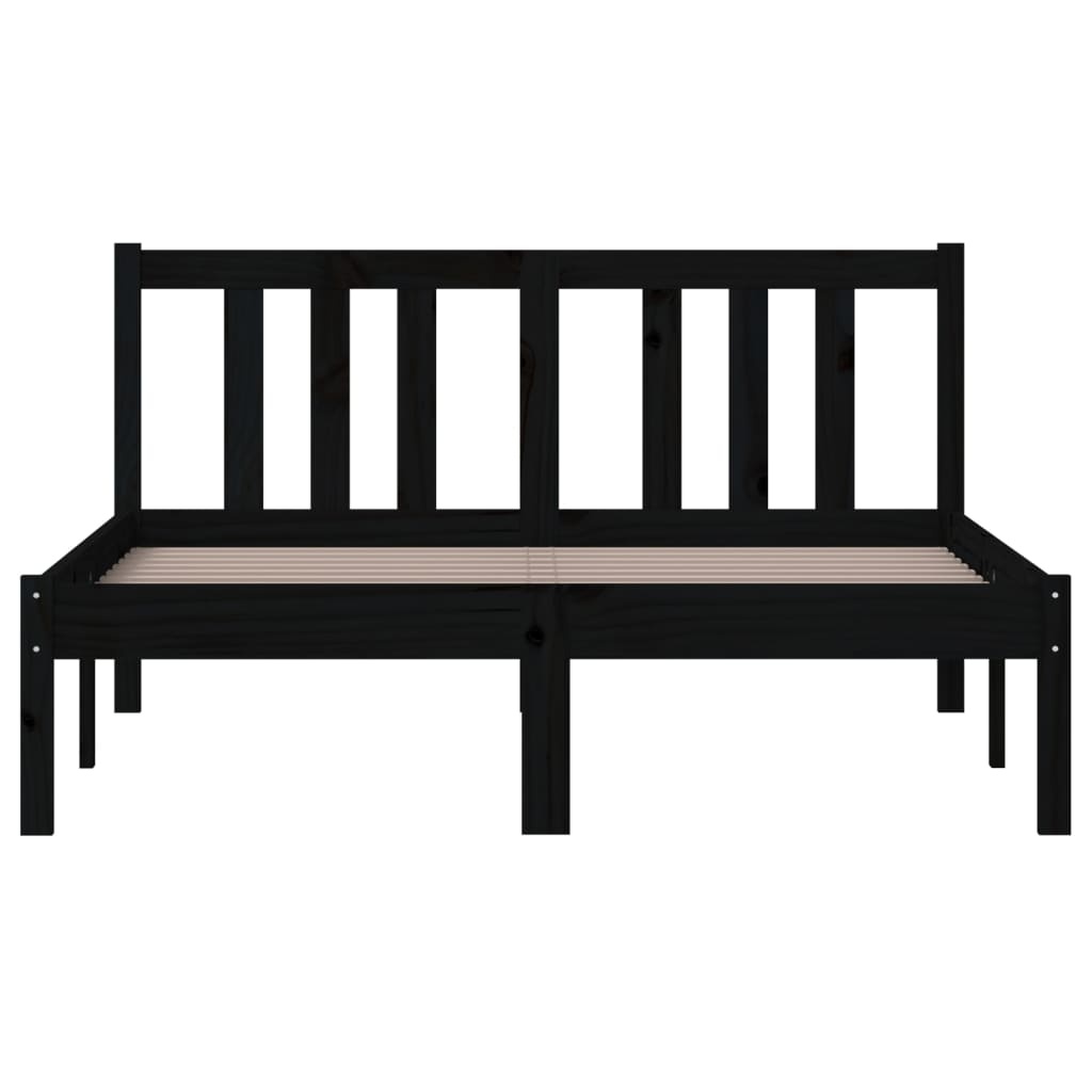 vidaXL Bedframe 120x200 Zwart Massief Hout - 35% Korting!